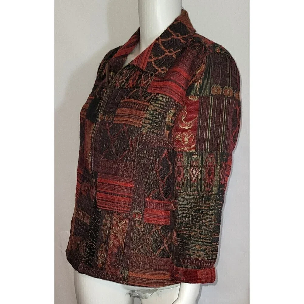 Christopher Banks Tapestry Zip Blazer Jacket - Size M